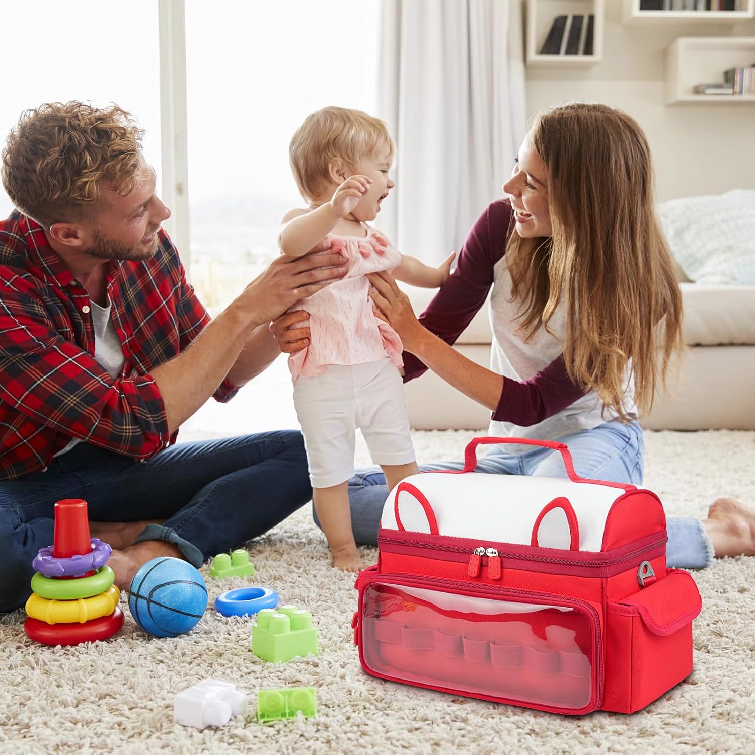 Étui de transport - pour Toniebox 1/2 - rangement figurines, casque