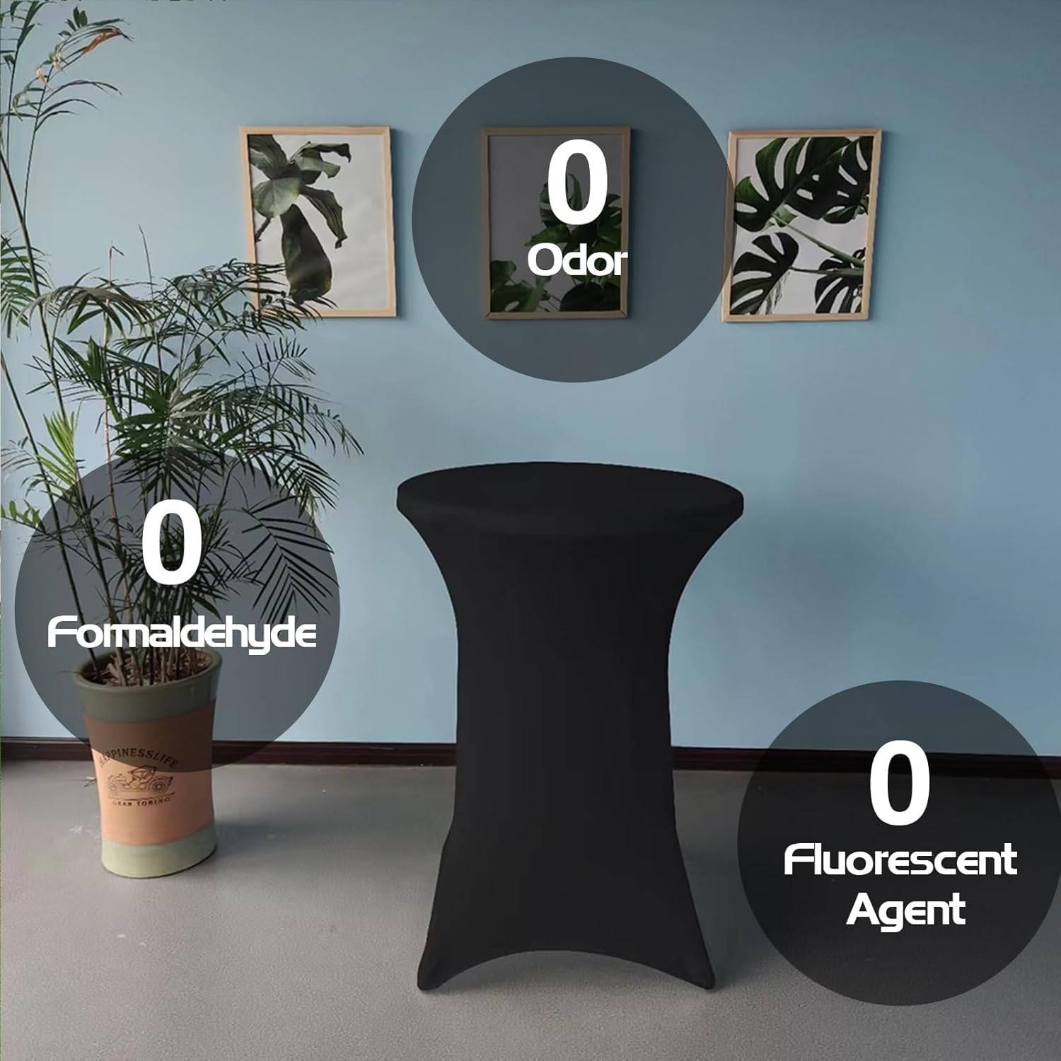 Housse mange debout - lot de 2 - 80x110 cm - extensible, noir