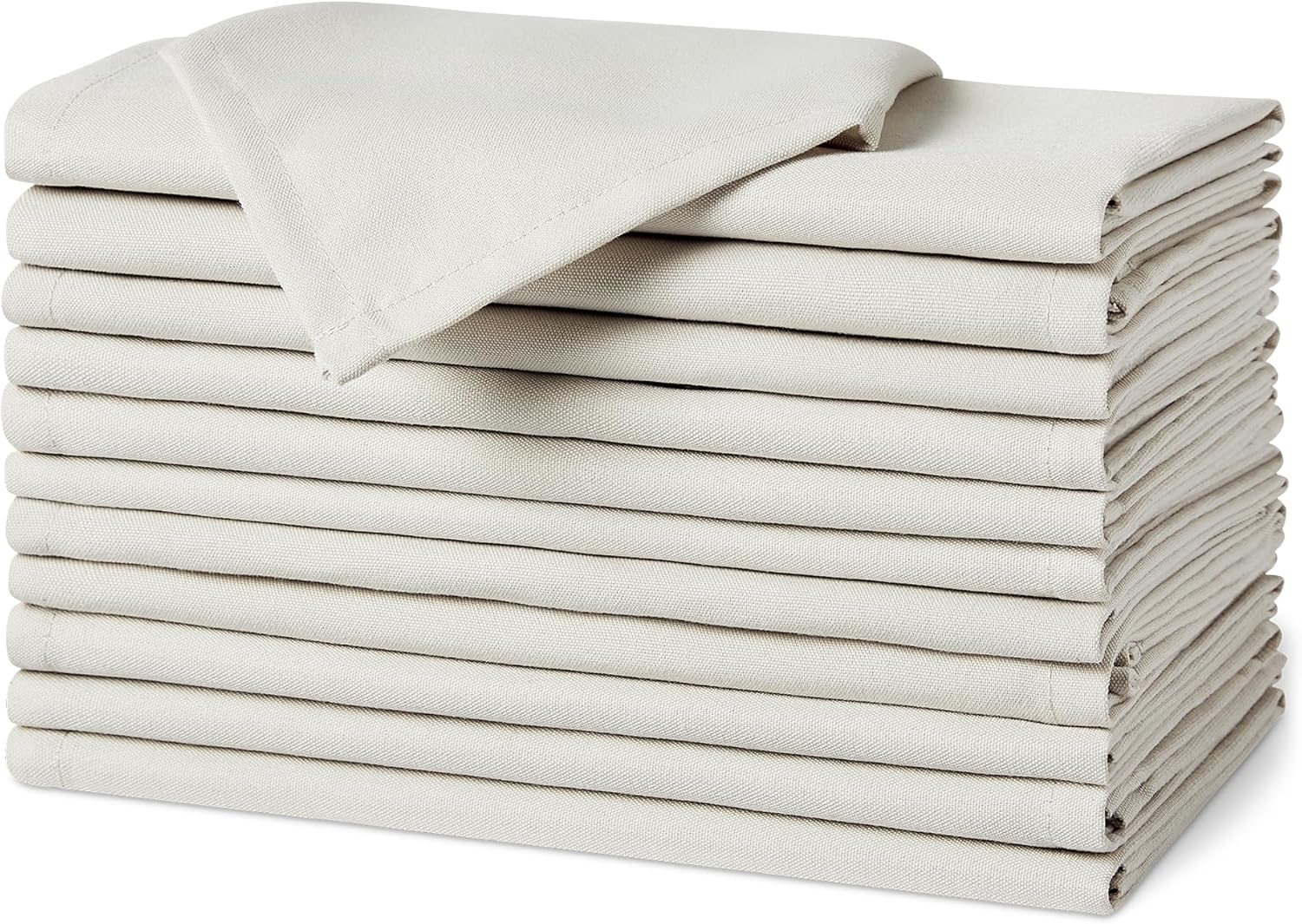 maxiidealz Basics - serviettes tissu réutilisables 43x43 cm - antitaches et infroissables