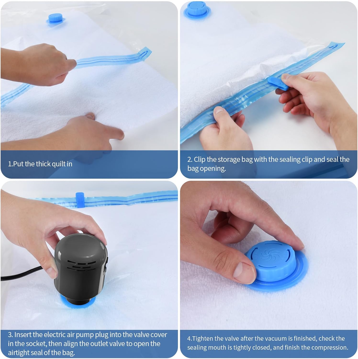 Pompe à air électrique portable 55W 220V, compacte, vêtements BALCK