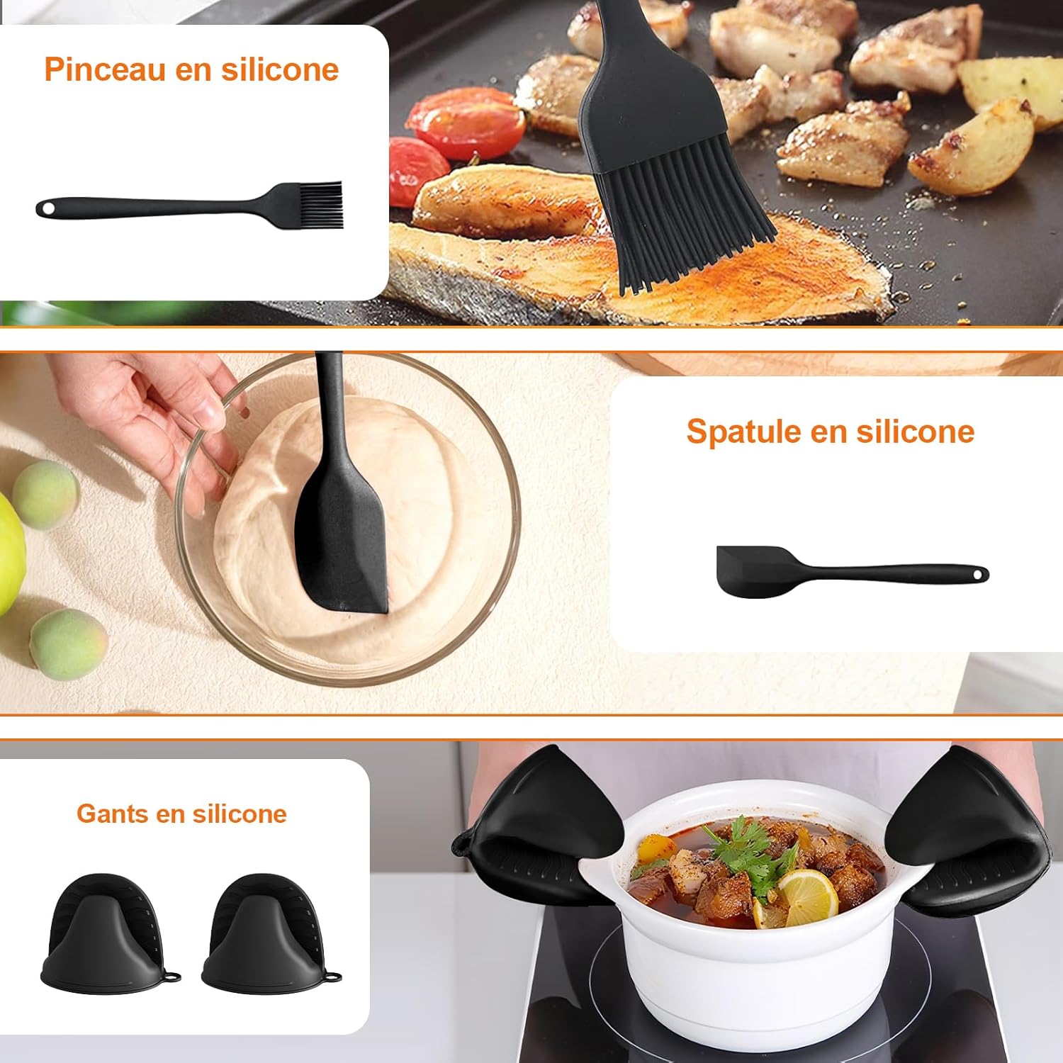 Moule silicone air fryer - compatible Ninja 10,4L - réutilisable - AF500EU