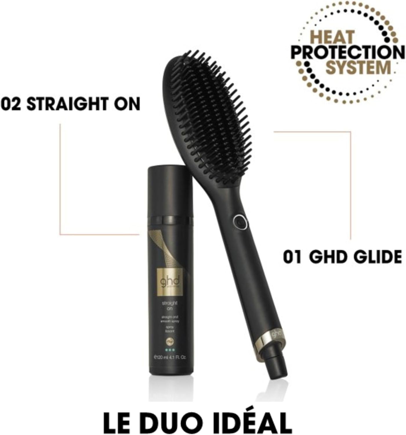 ghd - Brosse lissante Glide - cheveux secs - anti-frisottis, sans chaleur extrême