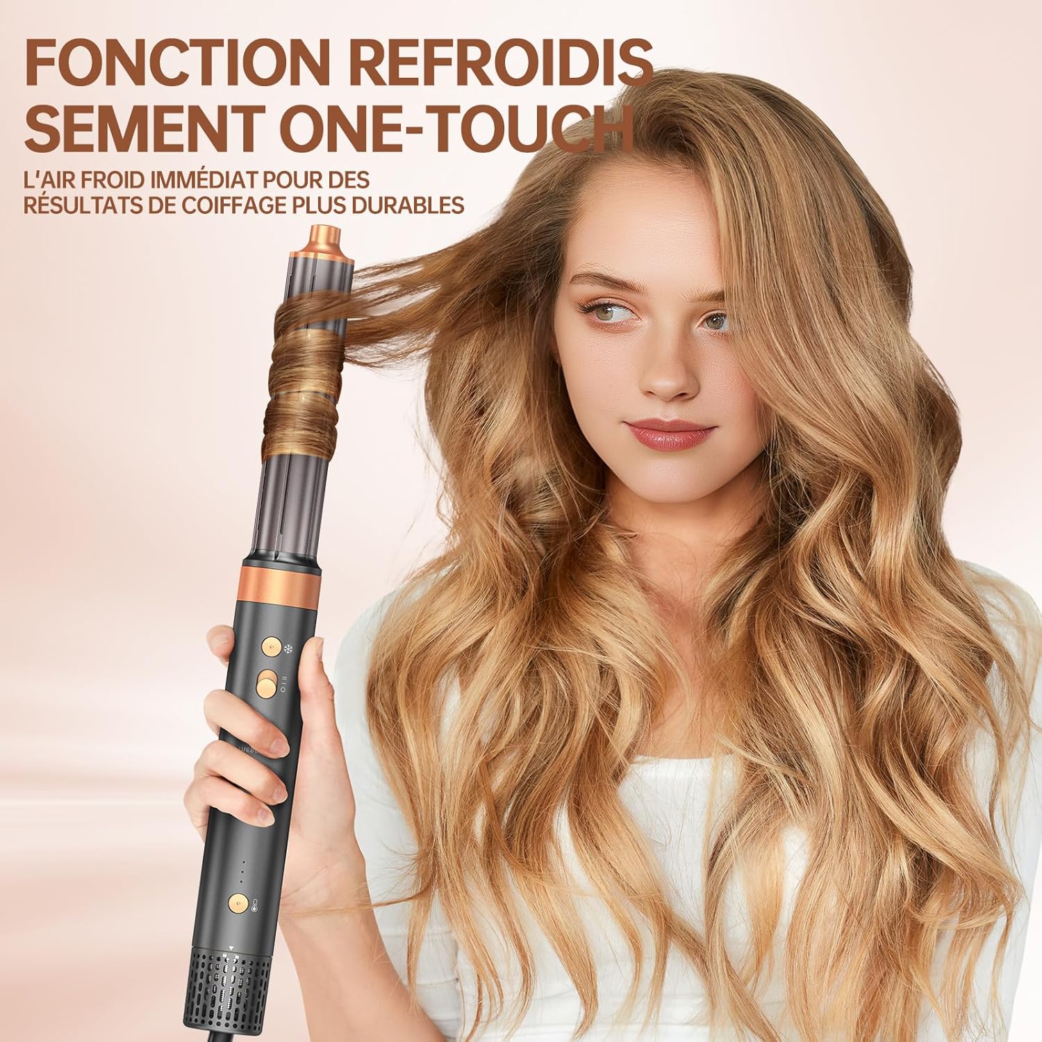 Airstyler multifonction 7 en 1 - sèche-cheveux/boucleur/lisseur - coiffage polyvalent