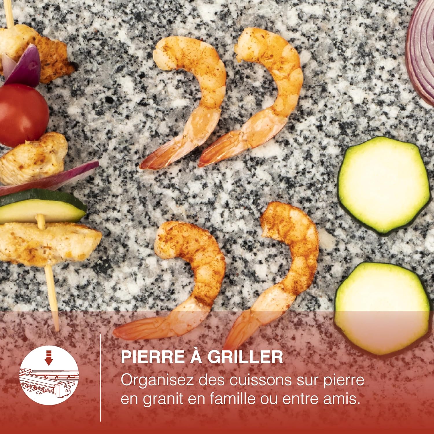 H.Koenig - WOD360 - raclette 8 personnes, 1400W, pierre granit, socle pivotant 180°