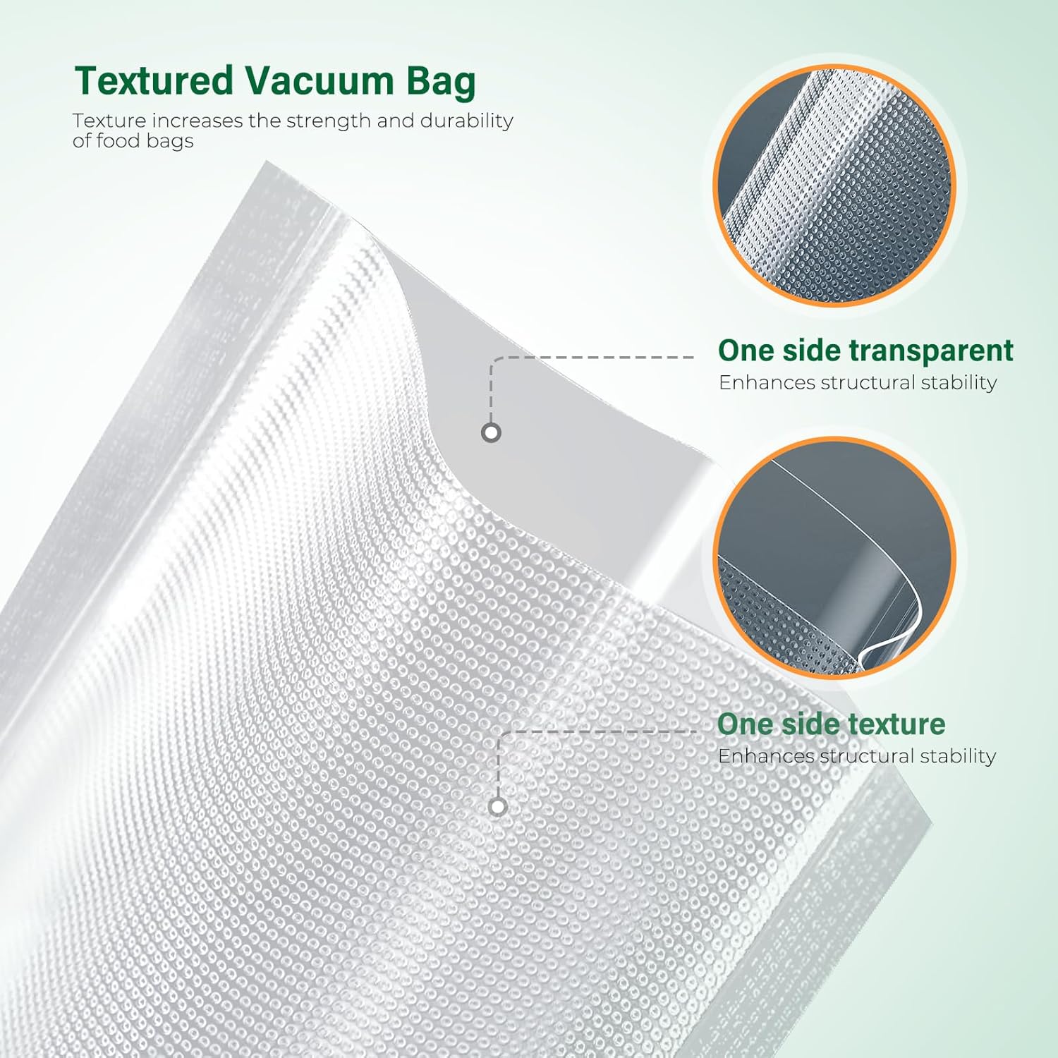 Oderra - sacs sous vide alimentaire - 20x30 cm - lot de 100, compatibilité universelle