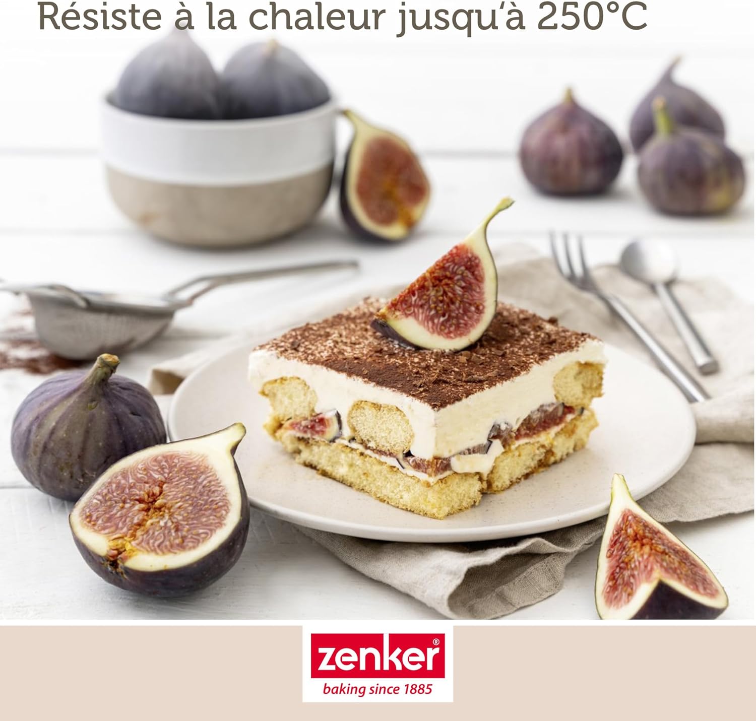 Zenker - plat à lasagne 36x27x5 cm - inox noir, plat à four