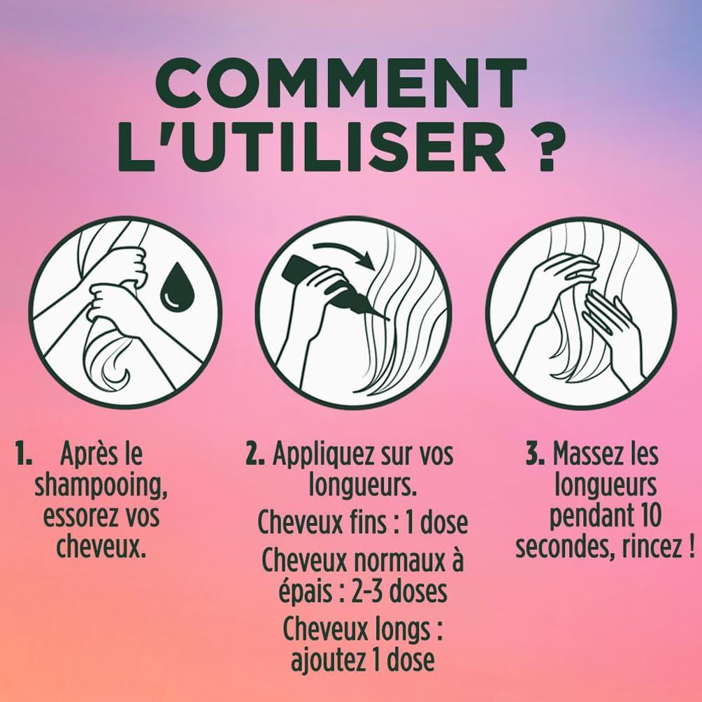 Garnier - Fructis Hair Drink - 200ml - Soin lissant vegan, 97% naturel