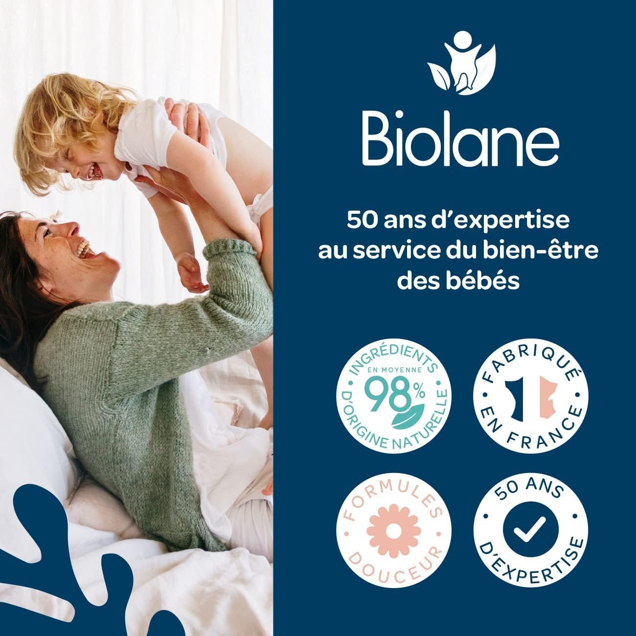 Biolane - couches taille 5 (11-25 kg) - ultra absorbantes, 12h sec, pack 120