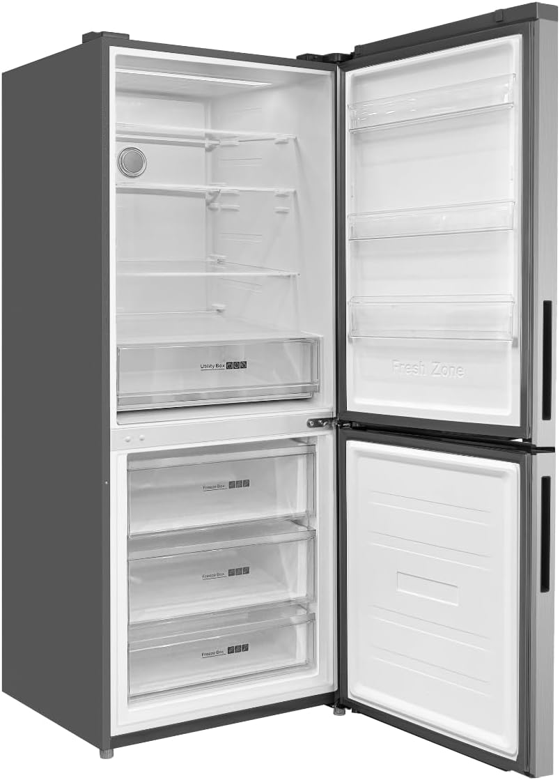 GEDTECH - combiné grande largeur 70cm, 417L, No Frost, inox - GCB417NFIX