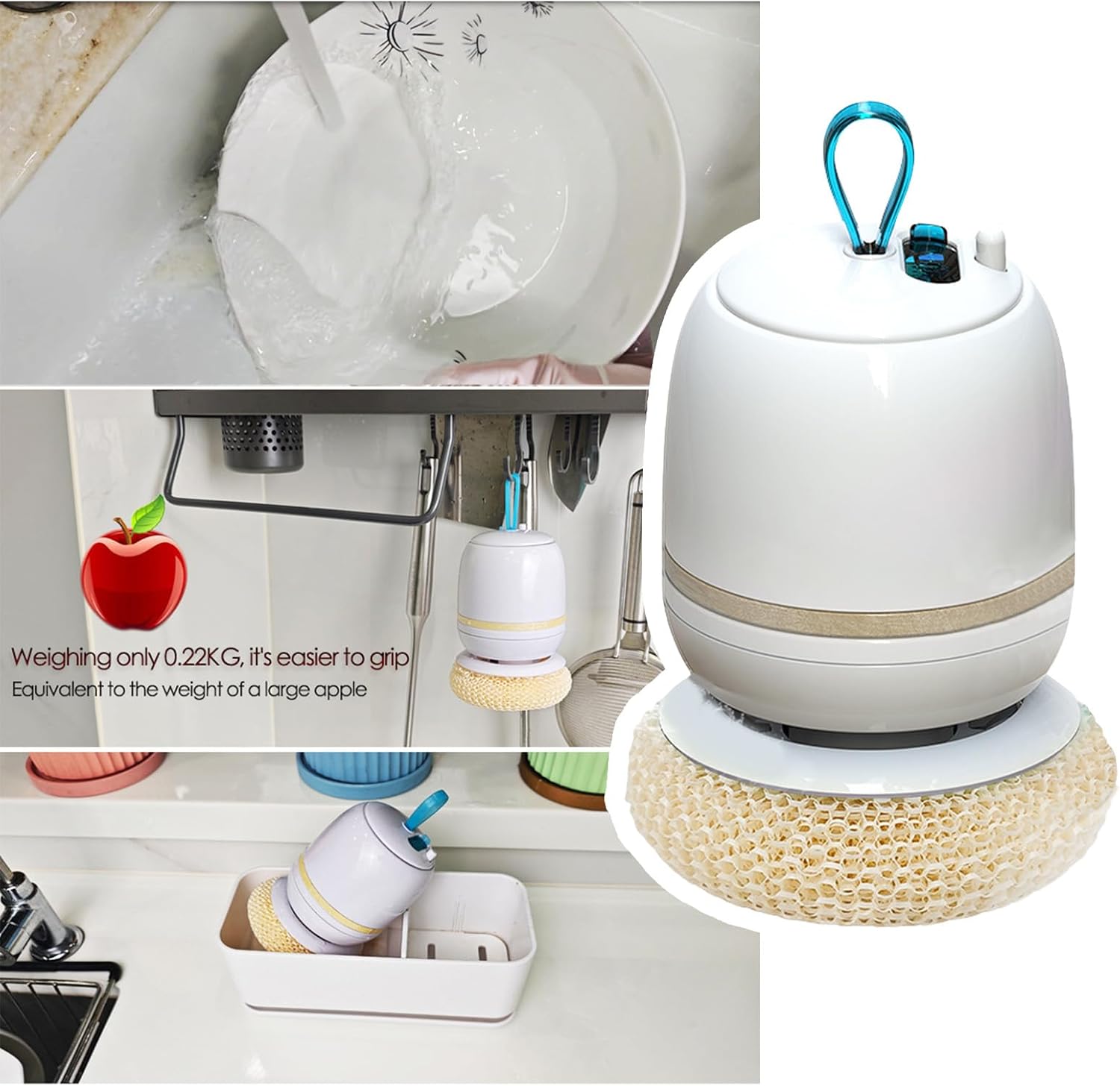 Appareil de cuisine portable rechargeable, compact, nettoyage efficace, idéal voyage