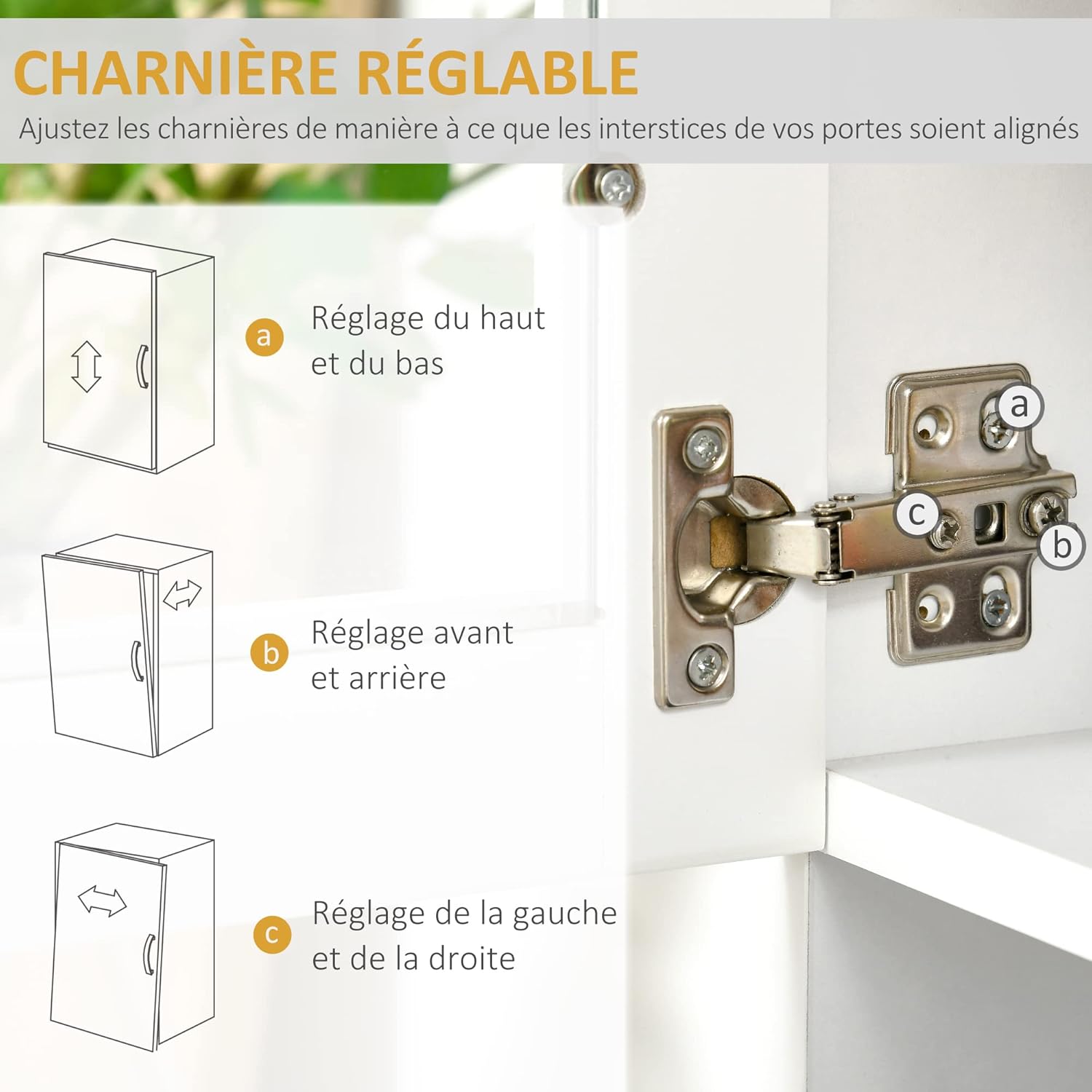 HOMCOM - buffet contemporain - rangements, tiroir, MDF blanc