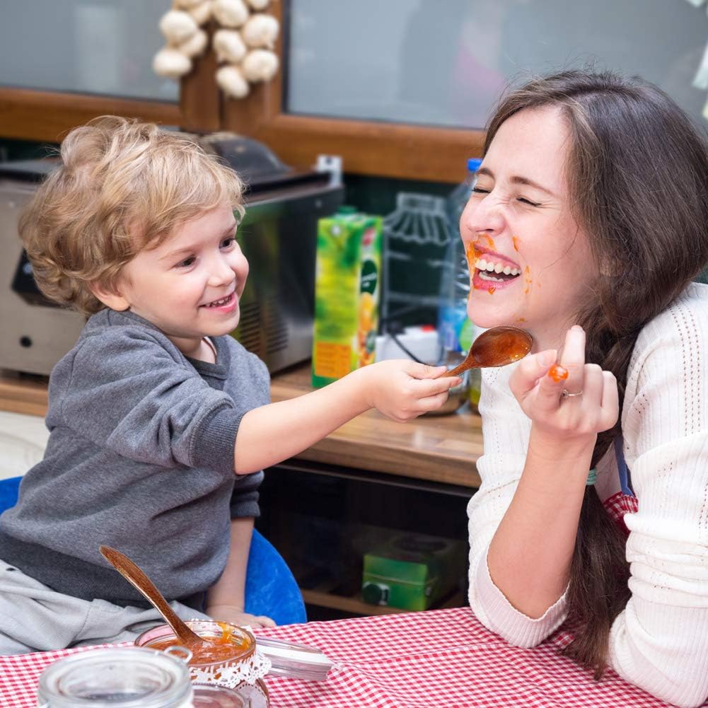 Cuillère à miel en bois naturel - lot de 3 - écologique et polyvalente