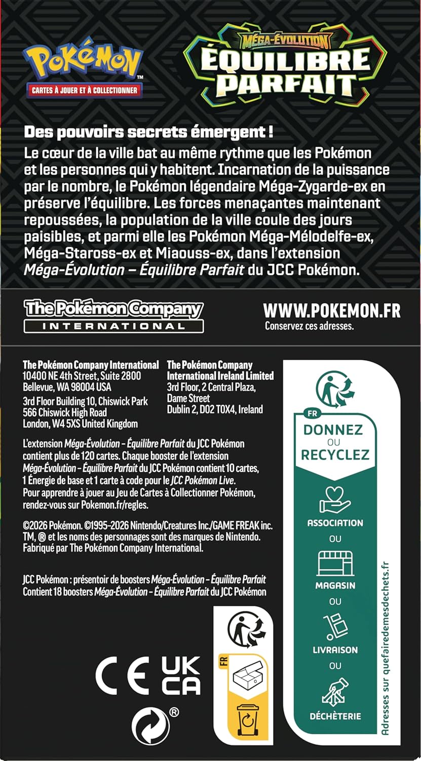 Pokémon - Présentoir boosters Méga-Évolution Équilibre Parfait - 18 boosters - JCC Pokémon
