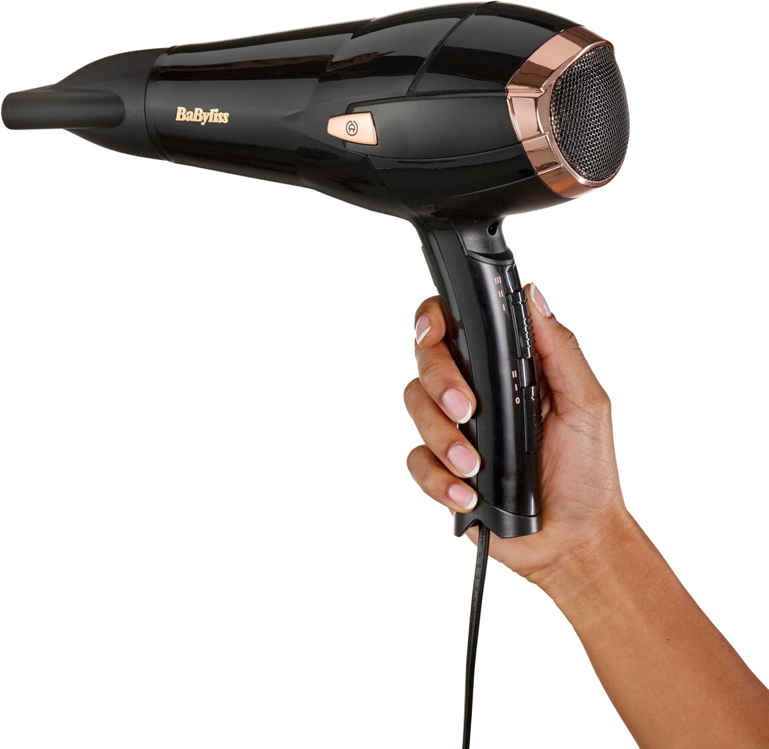 BaByliss - Cordkeeper sèche-cheveux 2000W, ionique, 3 temp., câble rétractable, D373E
