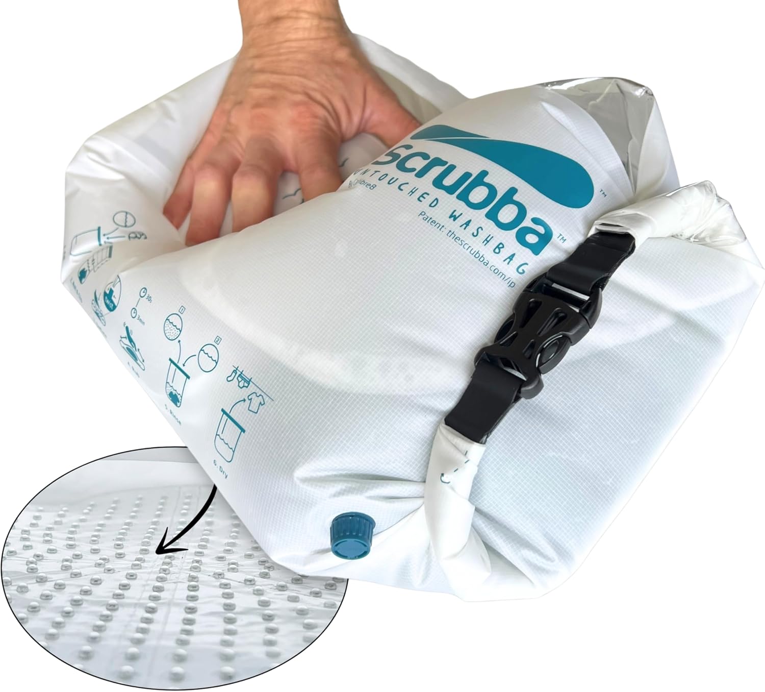 Scrubba - sac de lavage portable léger 150g - manuel, écoresponsable