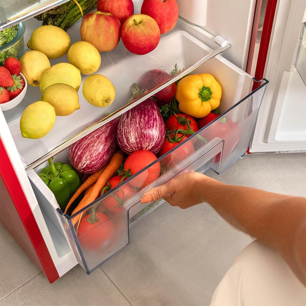 Cecotec - Bolero CoolMarket 2D Origin - 215L, 148x55cm, LED, design rétro