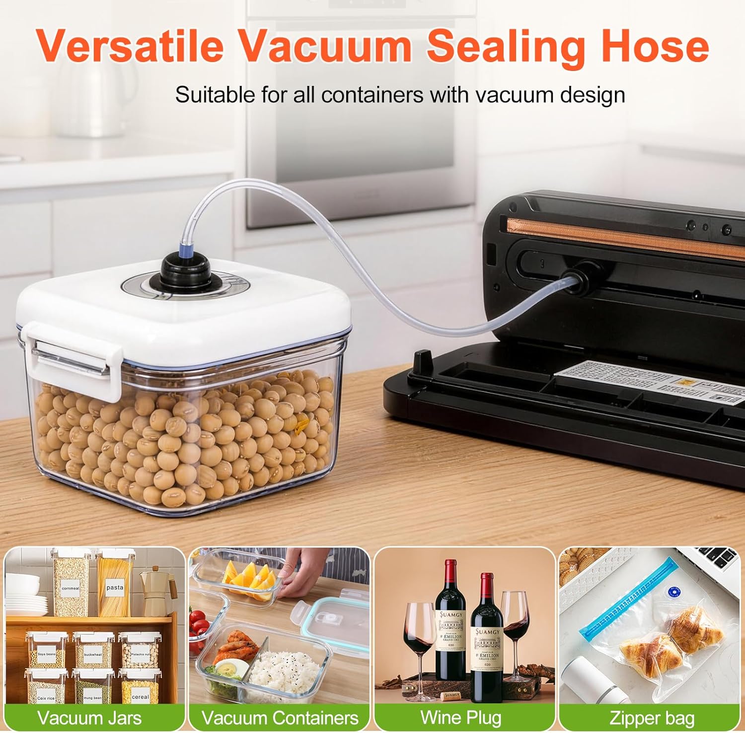 SHINER - Machine Sous Vide 6 en 1, 30cm, UV, Sec/Humide, 50 sacs