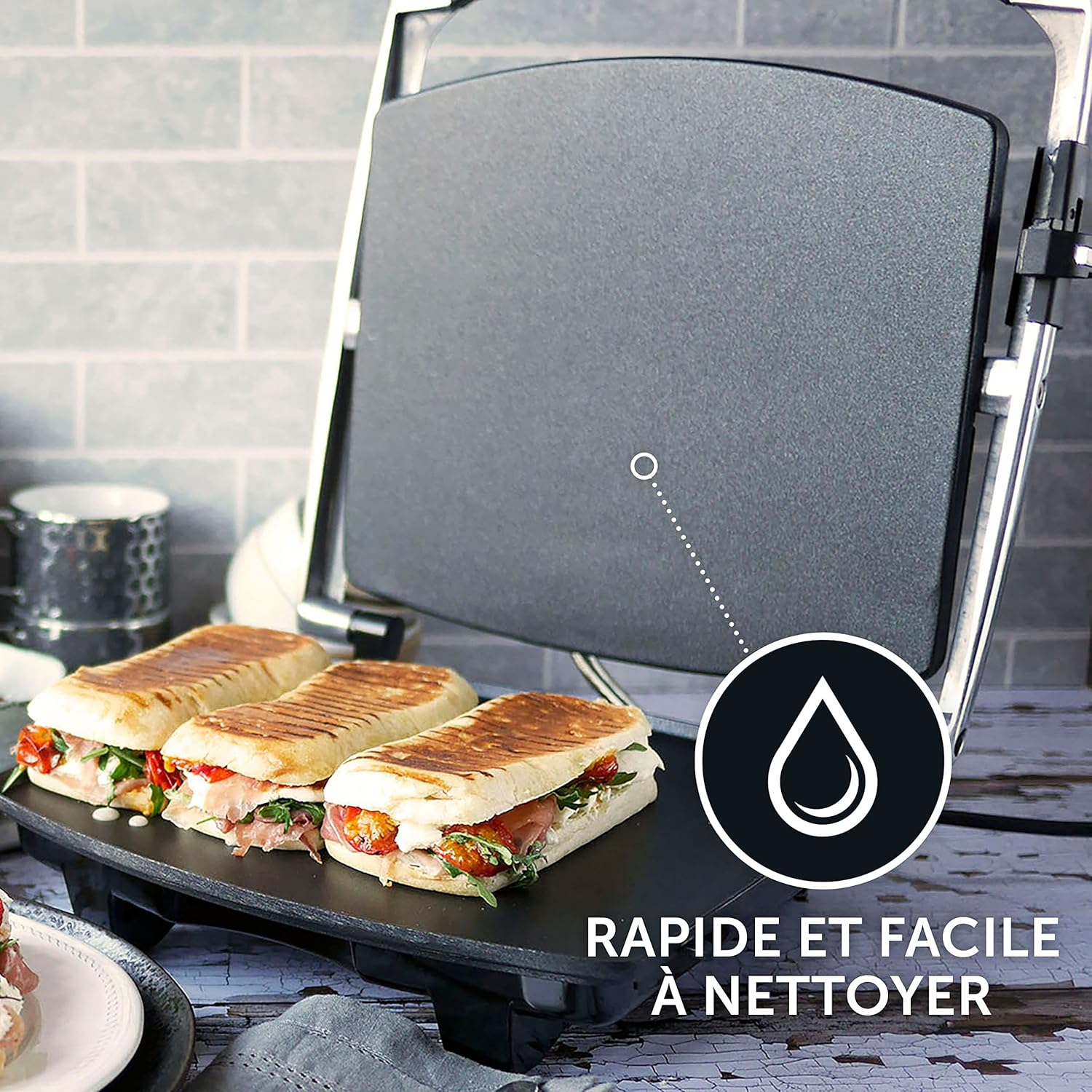 Breville - VST026X - presse sandwich 4 tranches inox, antiadhésif