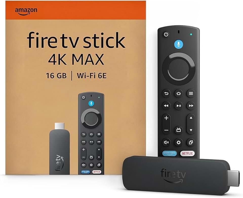 maxiidealz - Fire TV Stick 4K Max - Streaming 4K, Wi-Fi 6E, Écran dynamique