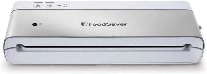 FoodSaver - machine sous vide compacte, inox/blanc, rouleau et sacs inclus, VS0100X