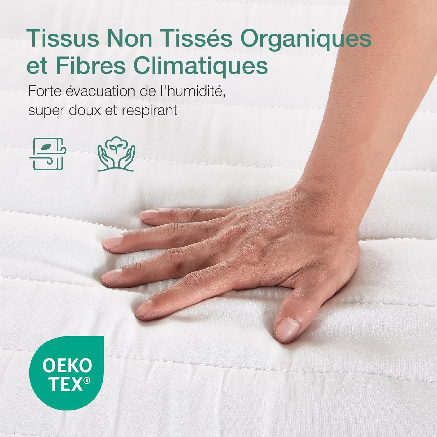 Novilla - Matelas 7 zones - 90x200 cm - Housse amovible, 18 cm hauteur