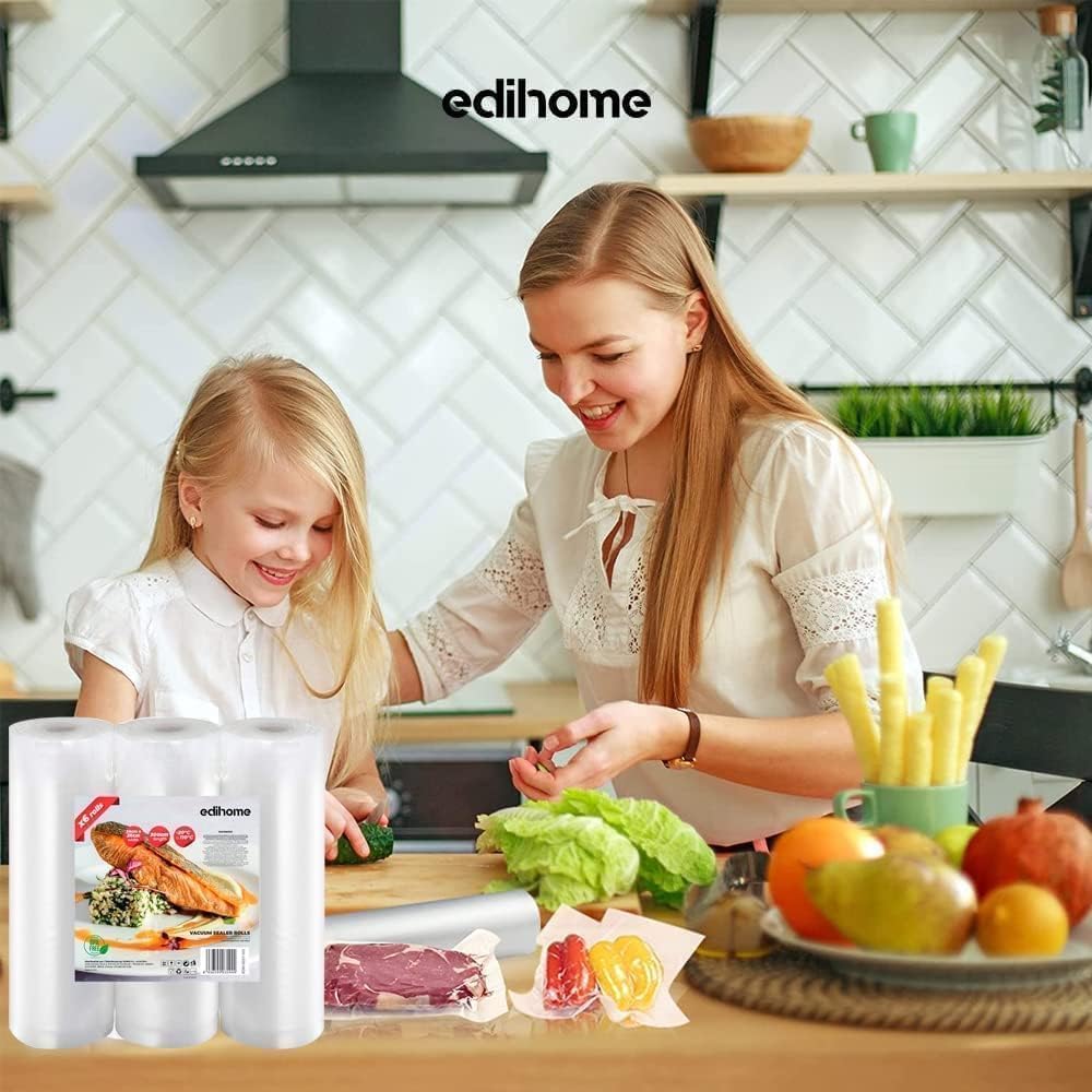 Edihome - sacs sous vide alimentaires - 20x300cm - 3 rouleaux sans BPA