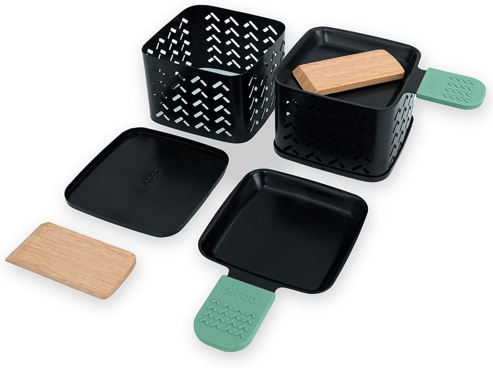 CÉCOA - Cheese’Up lot de 2 raclettes à bougie - compact - sans électricité