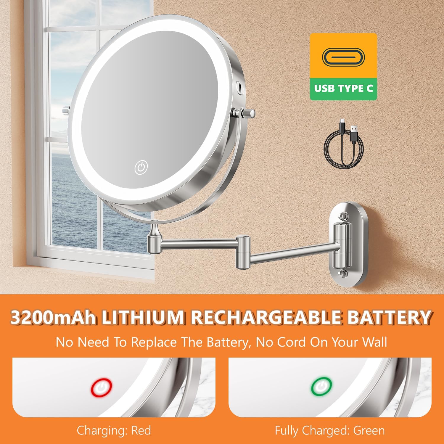 Auxmir - miroir mural série 8