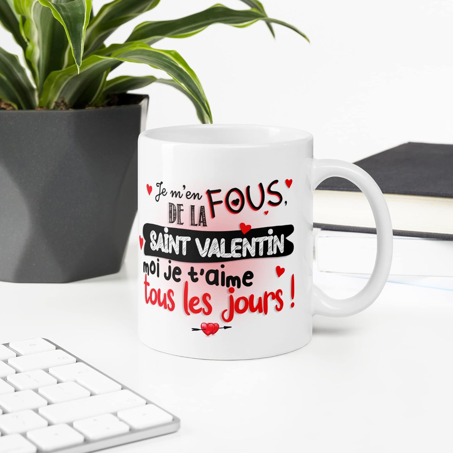 Tasse - Amour Je T’Aime - céramique 330ml - message drôle cadeau original
