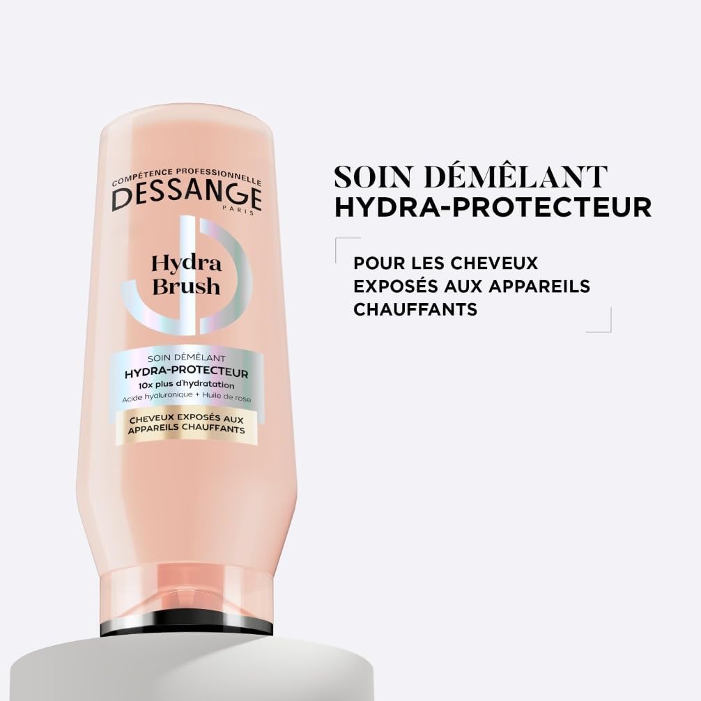 DESSANGE - Hydra Brush Hydra-Protecteur - 225ml - Démêle, hydrate, protège cheveux chauffés