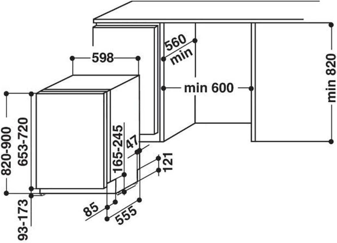 Whirlpool - lave-vaisselle encastrable 60cm, 14 couverts, A++, 46dB, inox - WBC3C26X