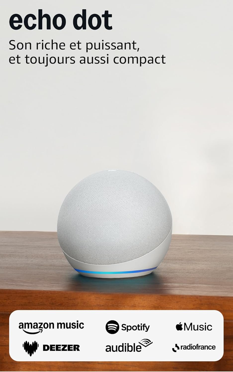 maxiidealz - Echo Dot (Nouvelle génération) - Compact - Son puissant, Bluetooth, Wi-Fi, Alexa