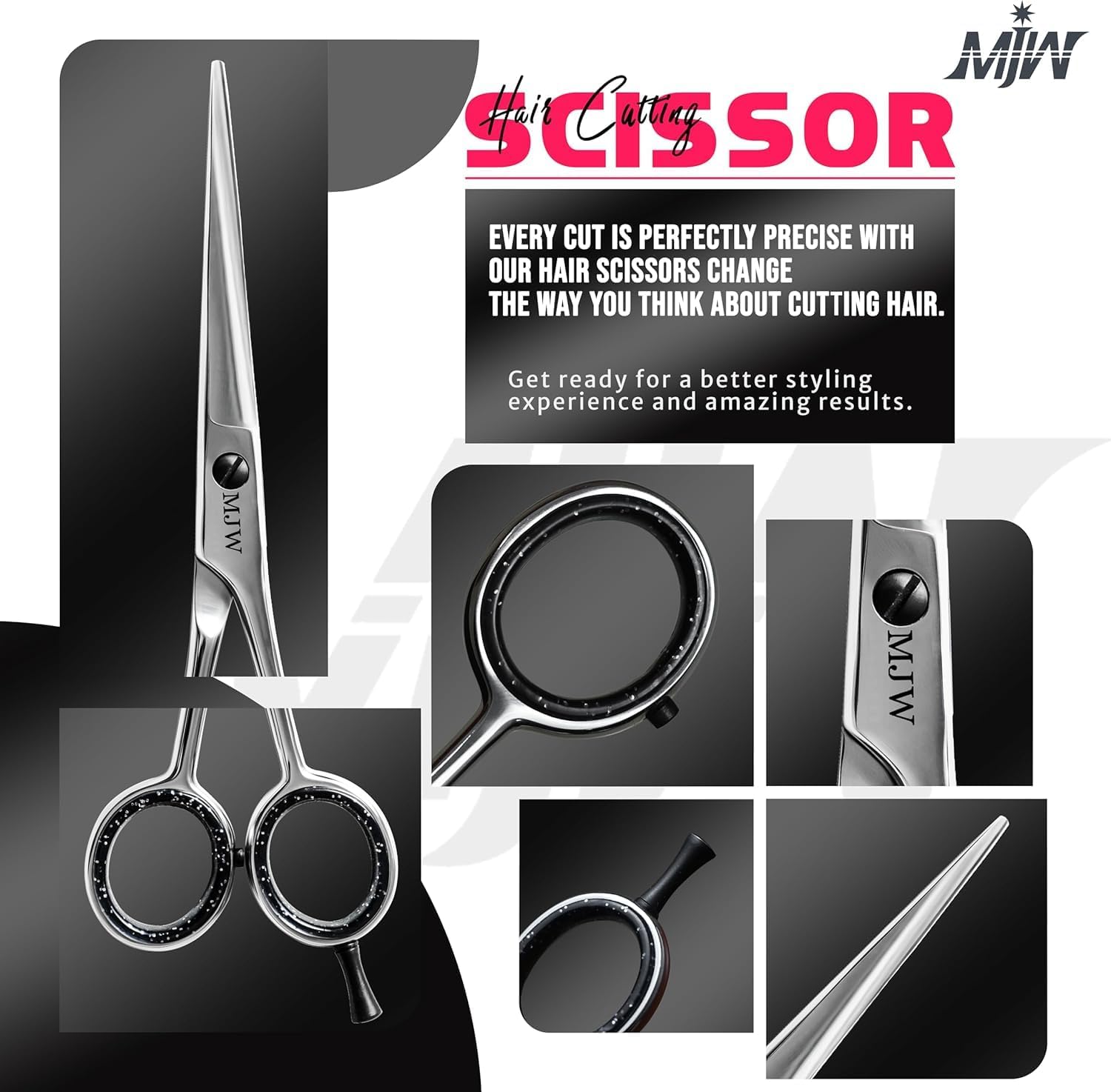 MJW - ciseaux de coiffure professionnels - 6,5