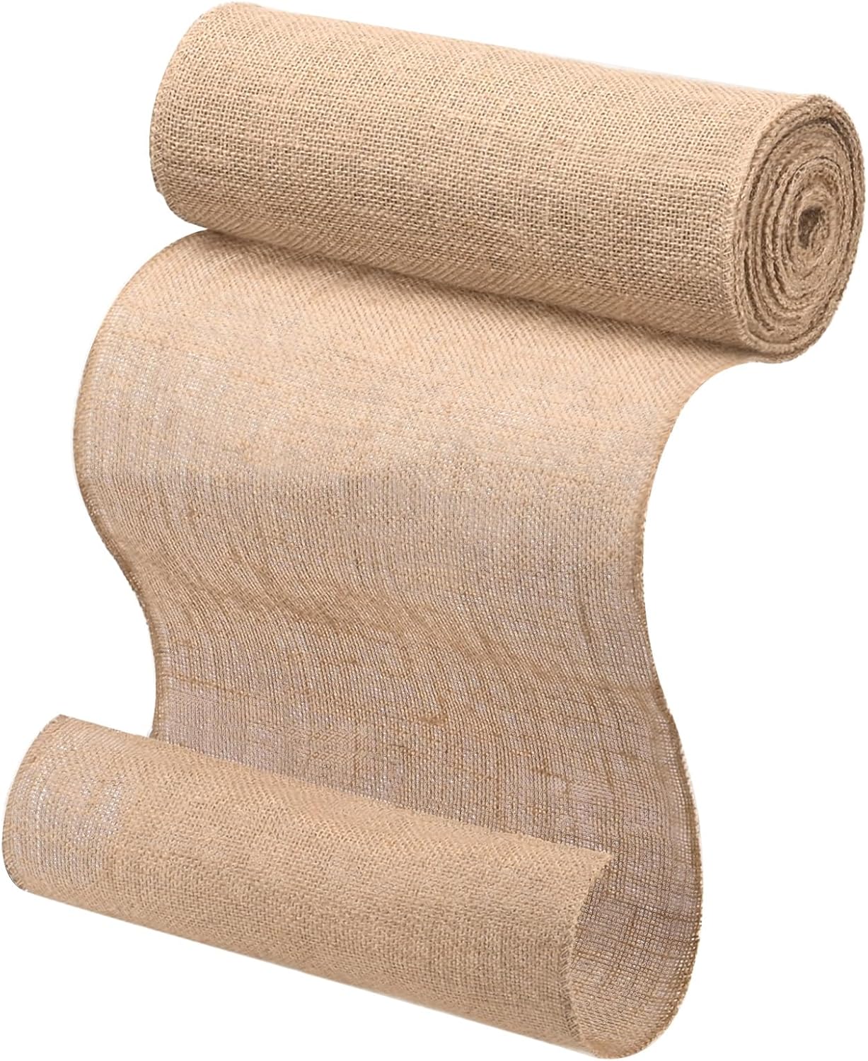 Nappe en jute - chemin de table - 30x1000 cm - coton et lin, bords cousus