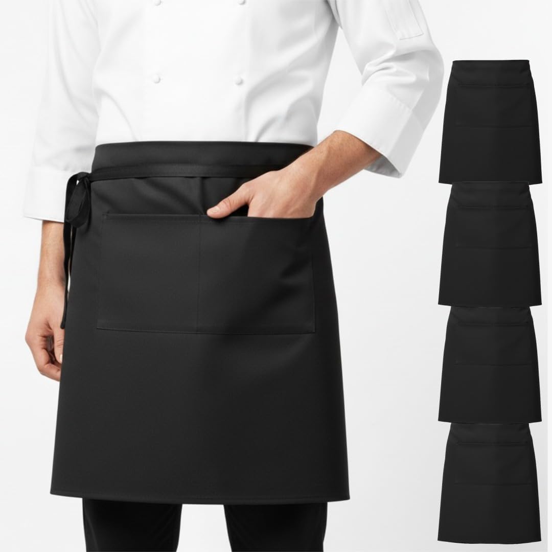 LEFUNDA - Tablier cuisine réglable, 3 poches, étanche, pour homme/femme