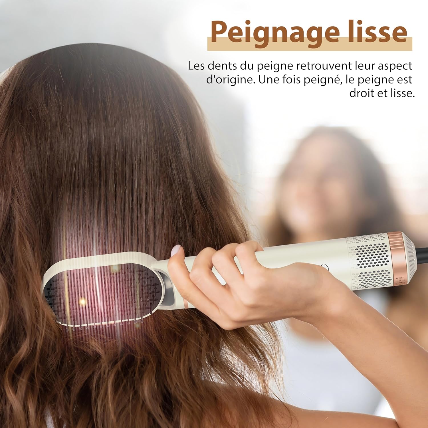 Golden Goods - Multistyler Sandstone - 5 accessoires - Sèche-cheveux coiffant 5-en-1