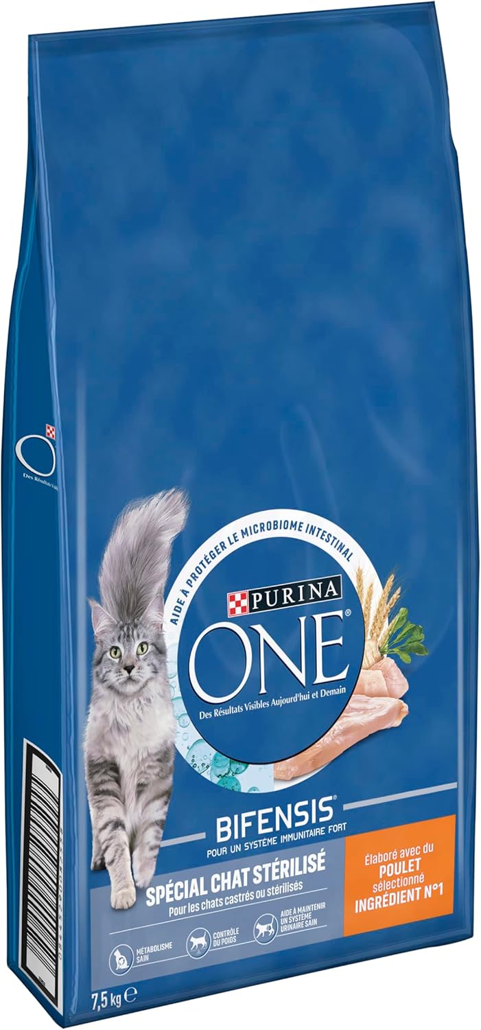 Purina One - Bifensis Adulte Stérilisé - 7,5 kg - Poulet, système immunitaire, microbiome, urinaire sain