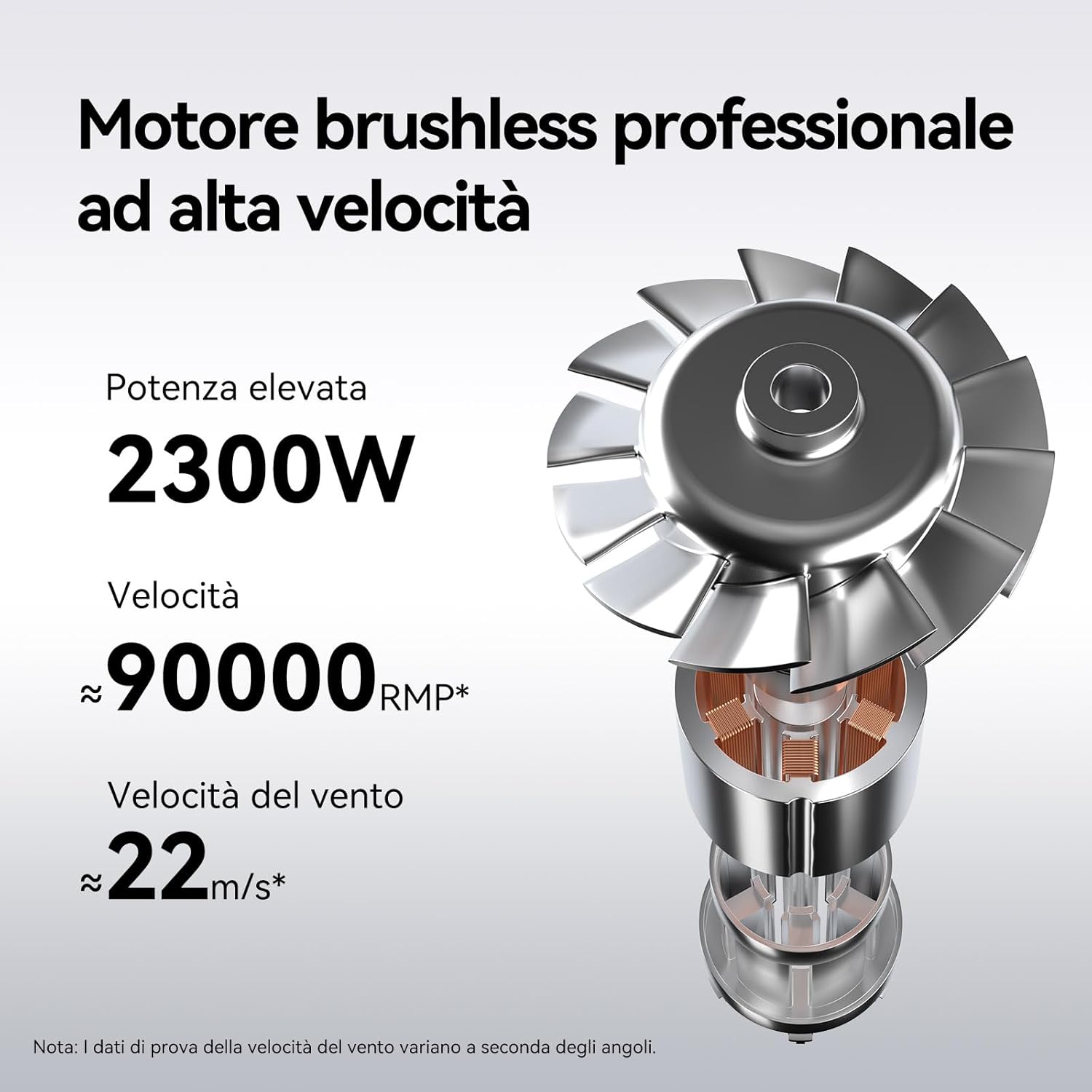 FirePhoenix - sèche-cheveux pro - 2300W, 22m/s, ions, 3 vitesses