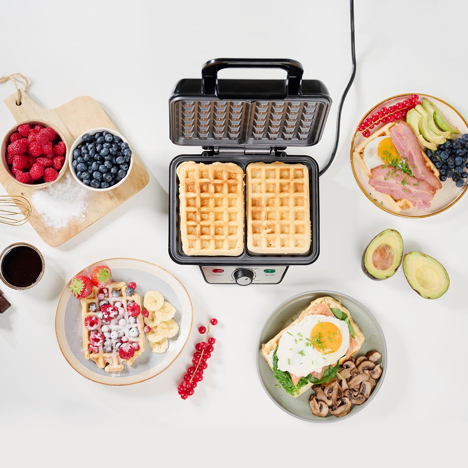 Tristar - gaufrier série WF - 2 plaques, 1000W, acier inoxydable - WF-2195