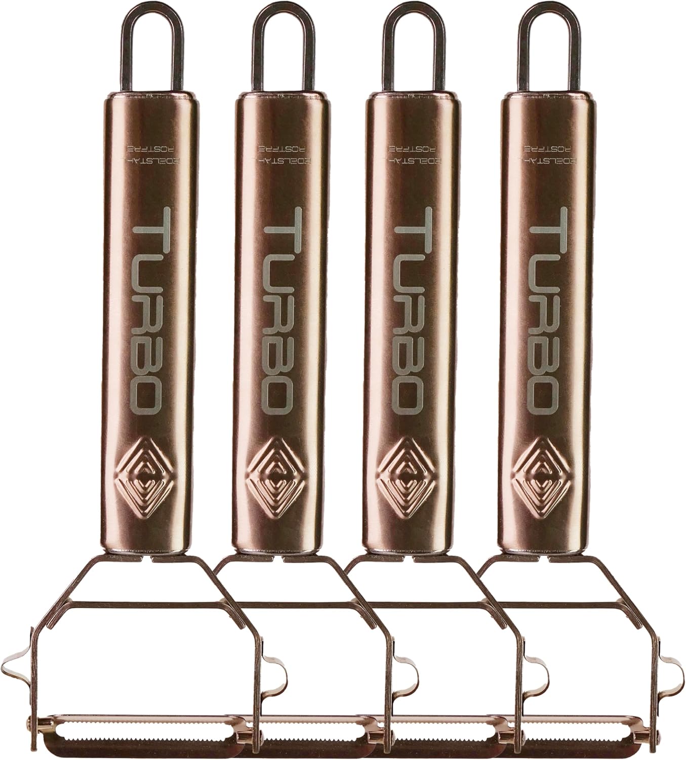 Turbo Produkte - Éplucheur 3 en 1 inox pour fruits/légumes - ambidextre