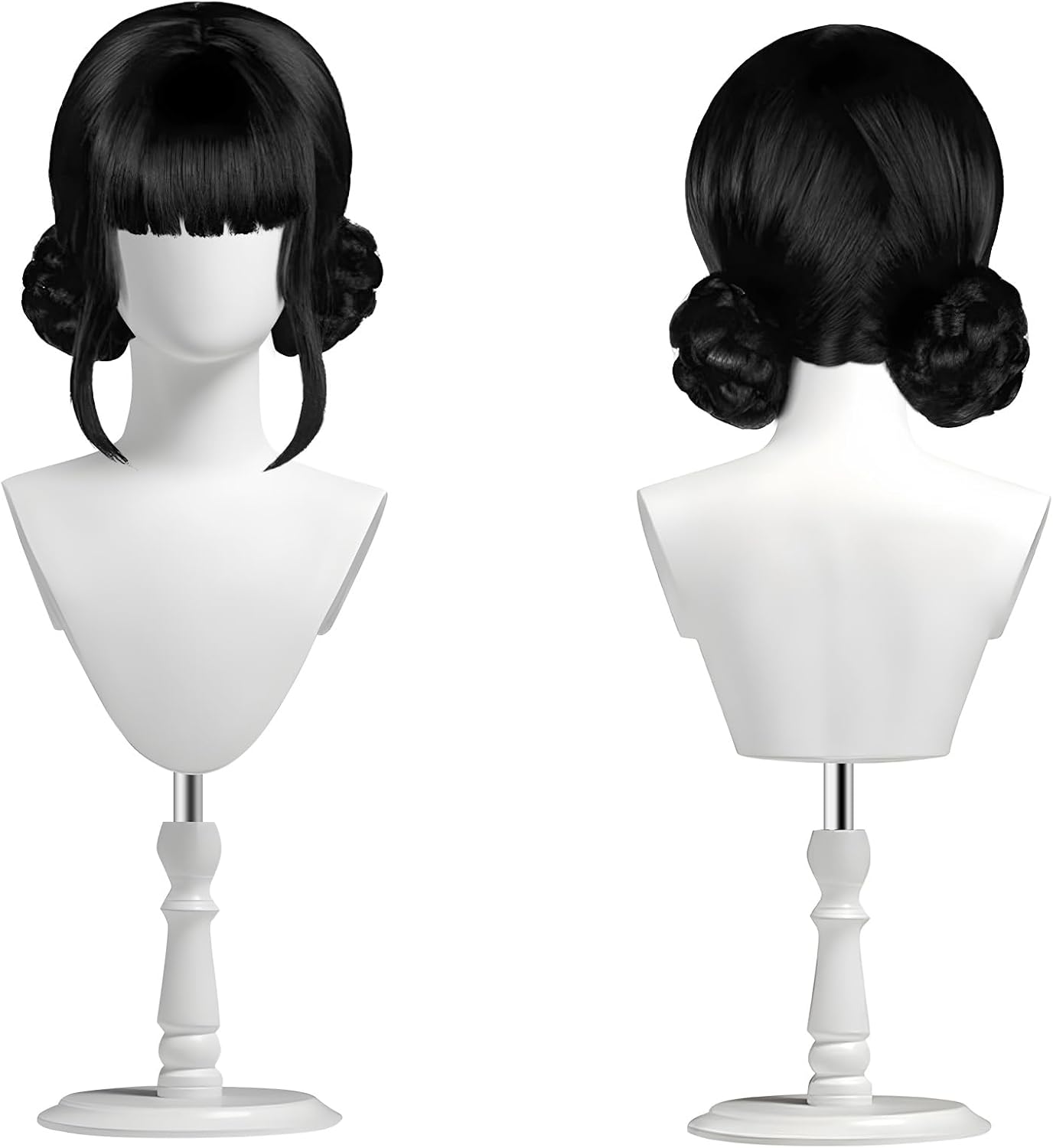 Perruque cosplay - Hunter, longue tresse violette, noir, anime, fête