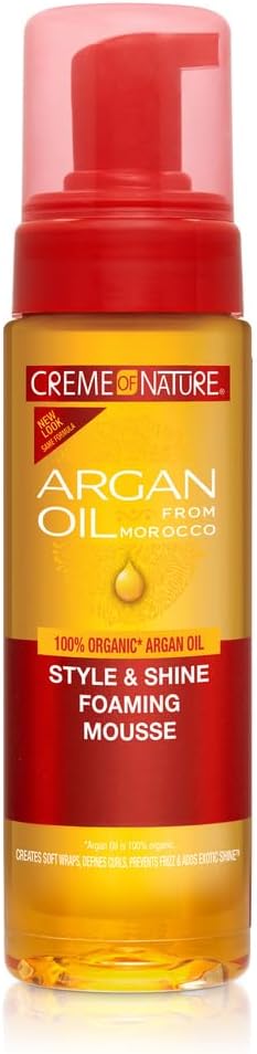 Creme of Nature - Argan Oil Mousse - 207ml - Brillance, hydratation, cheveux bouclés