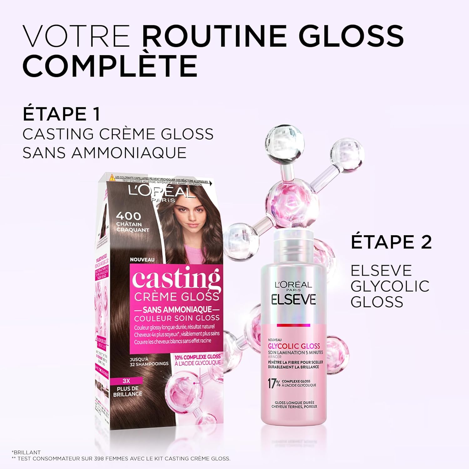 L'Oréal Paris - Casting Crème Gloss - semi-permanent, sans ammoniaque - couleur soin Brownie Praliné, 454