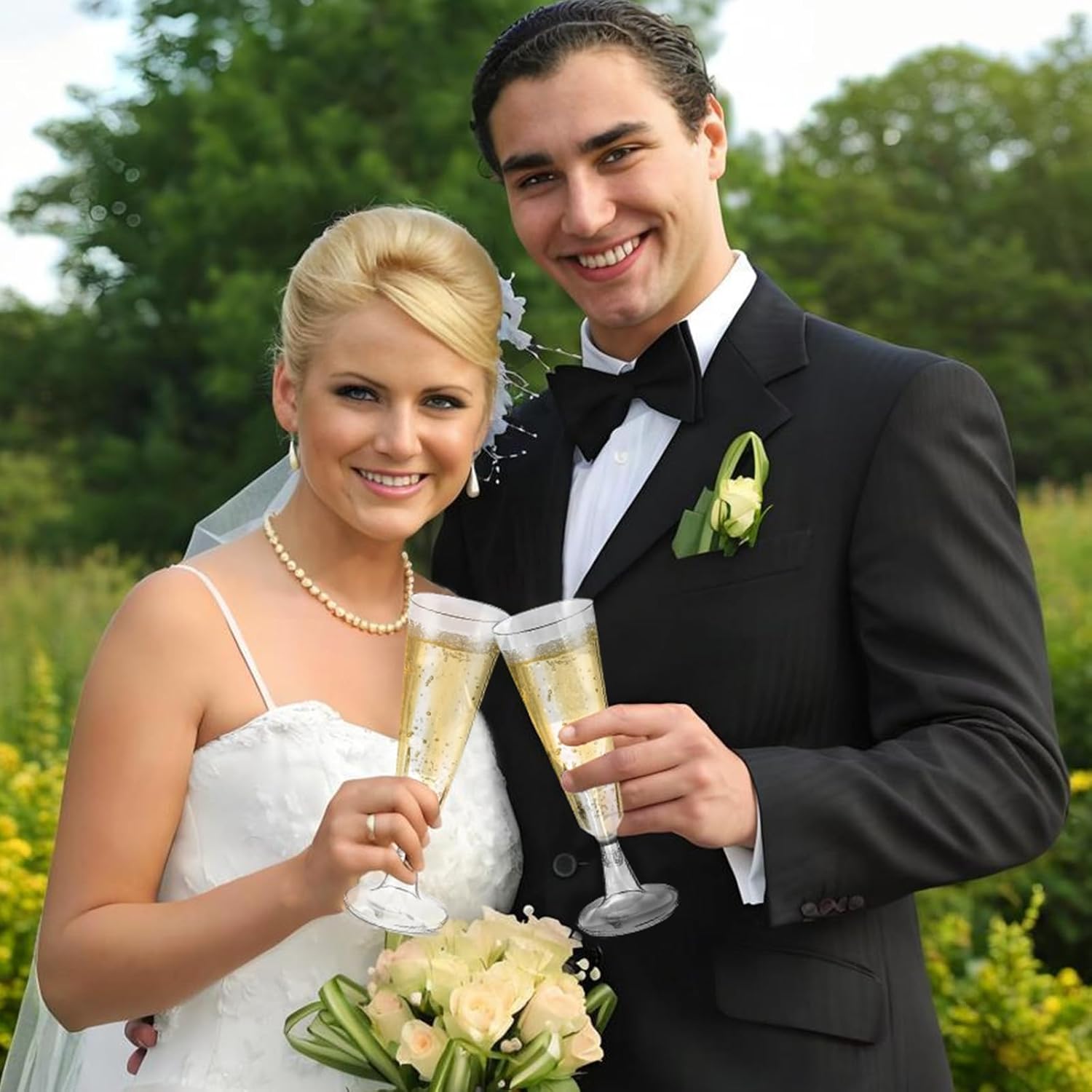 Flûtes à Champagne - 30 pièces - 160ml - Plastique réutilisable, transparent, élégant, pour fête