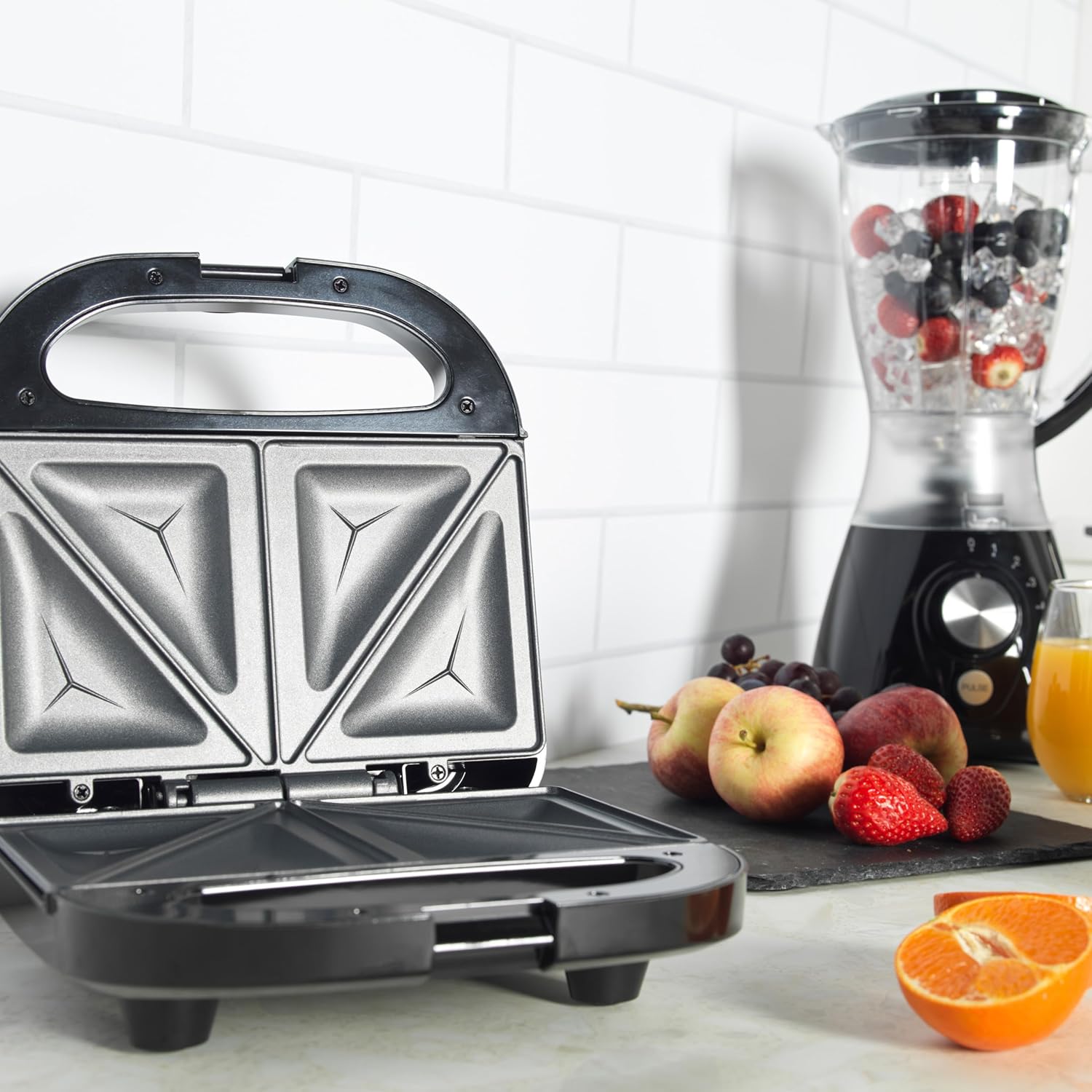 Progress - Croque-monsieur 750W - 2 tranches - plaques antiadhésives