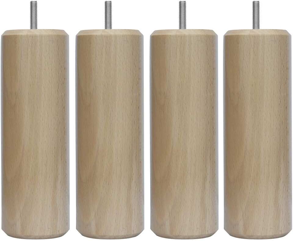 MARGOT - Caméléon Cylindre - 20 cm - 4 pieds lit bois vernis naturel - 3700527815763