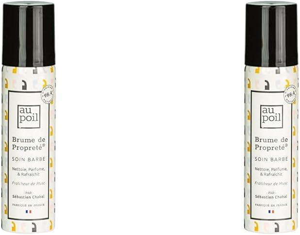 AU POIL - Brume Propreté Fraîcheur Musc - barbe/cheveux - lot 2