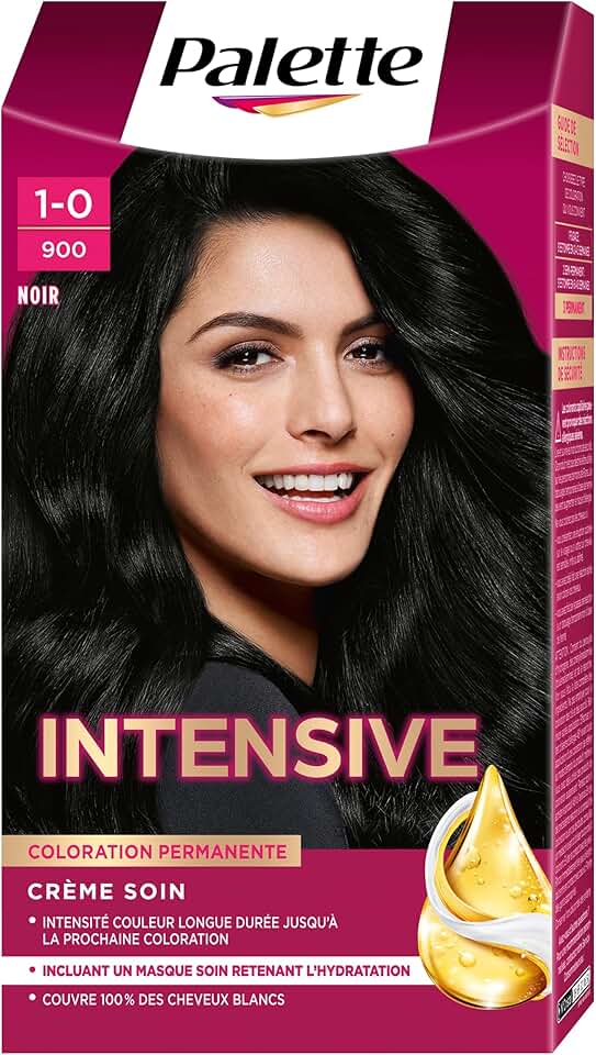 Palette - Intensive - coloration permanente cheveux 8 semaines, soin noir - 900