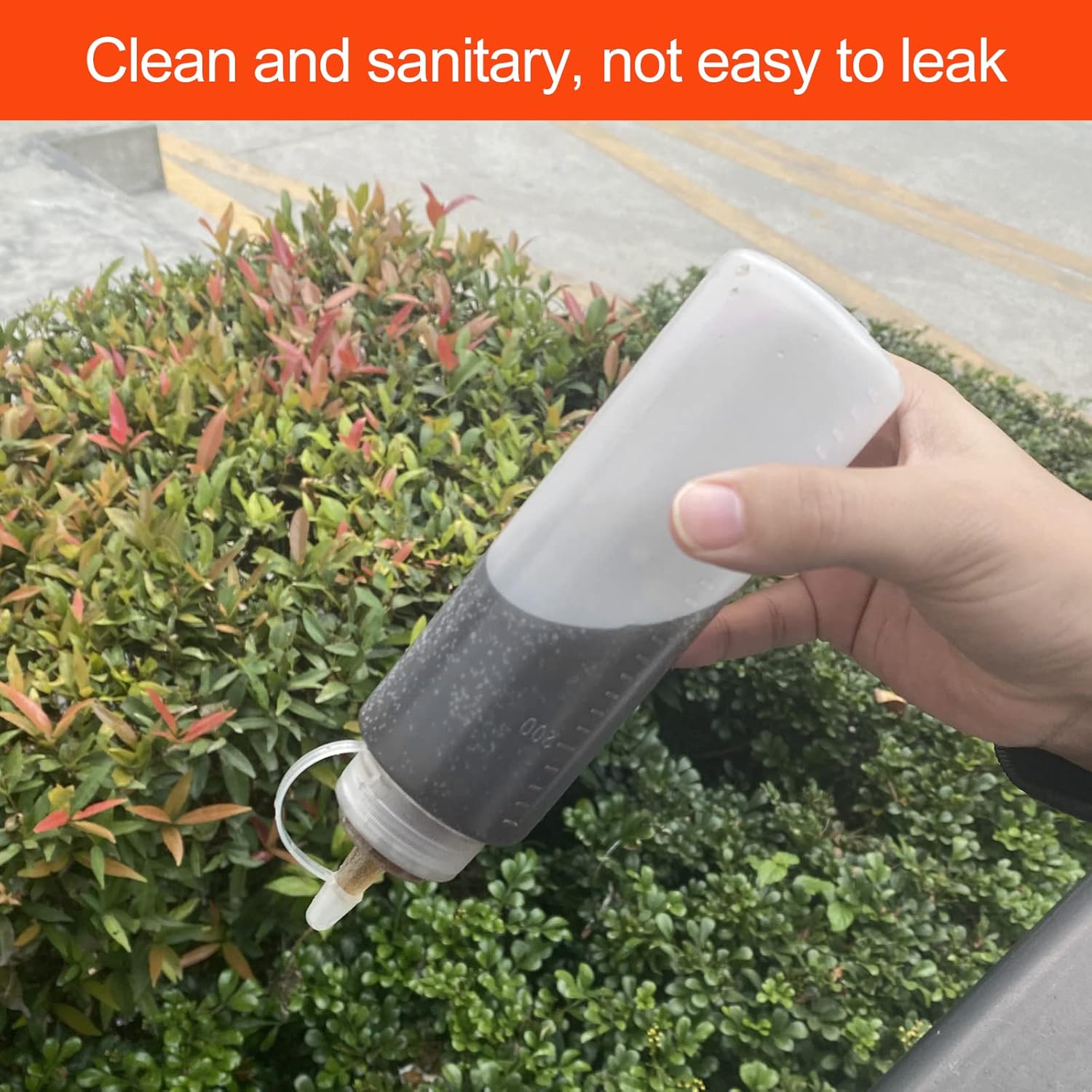 Bouteille sauce - lot de 5 - 250ml - plastique souple, transparent