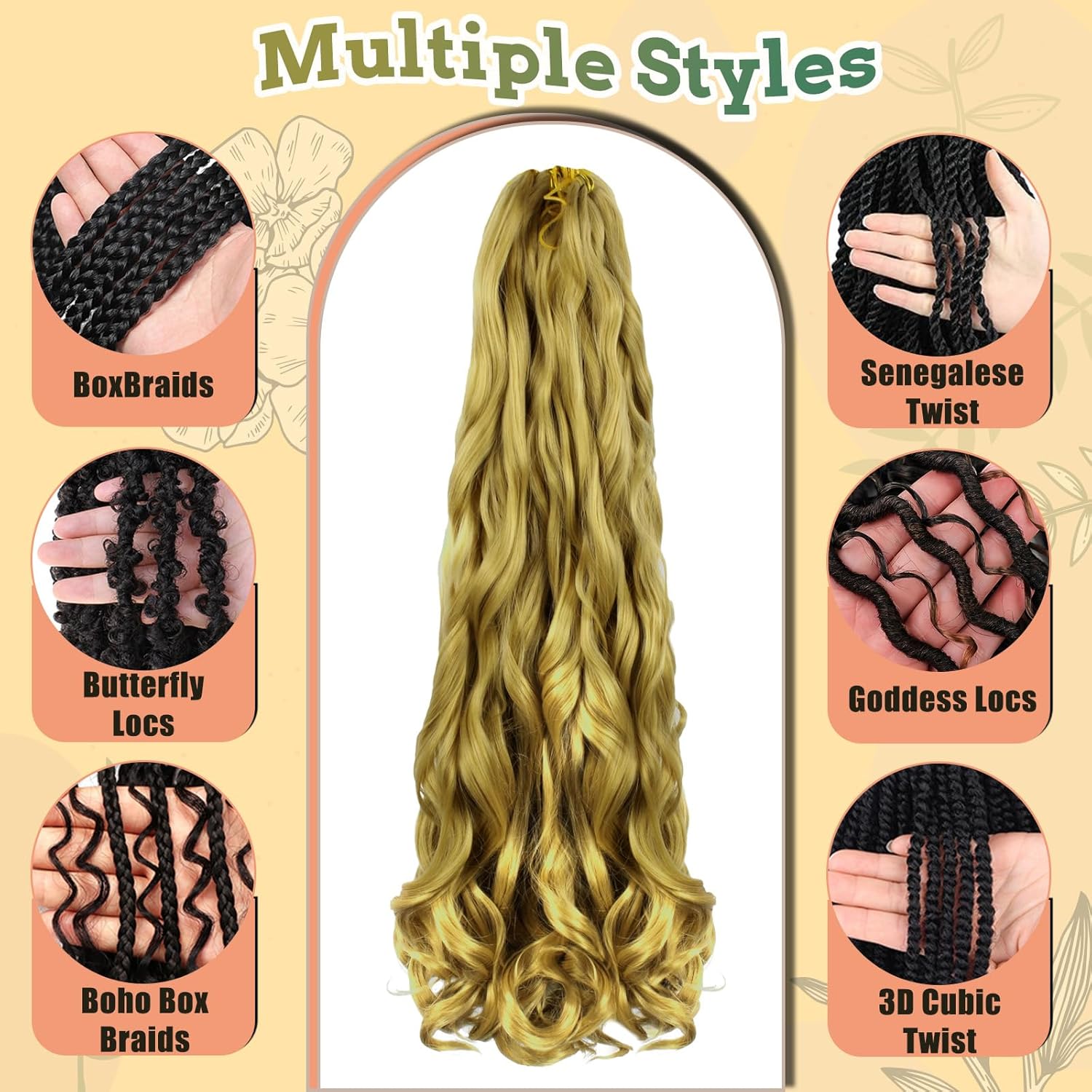 Enbeautiful - French Curl Braiding Hair 24